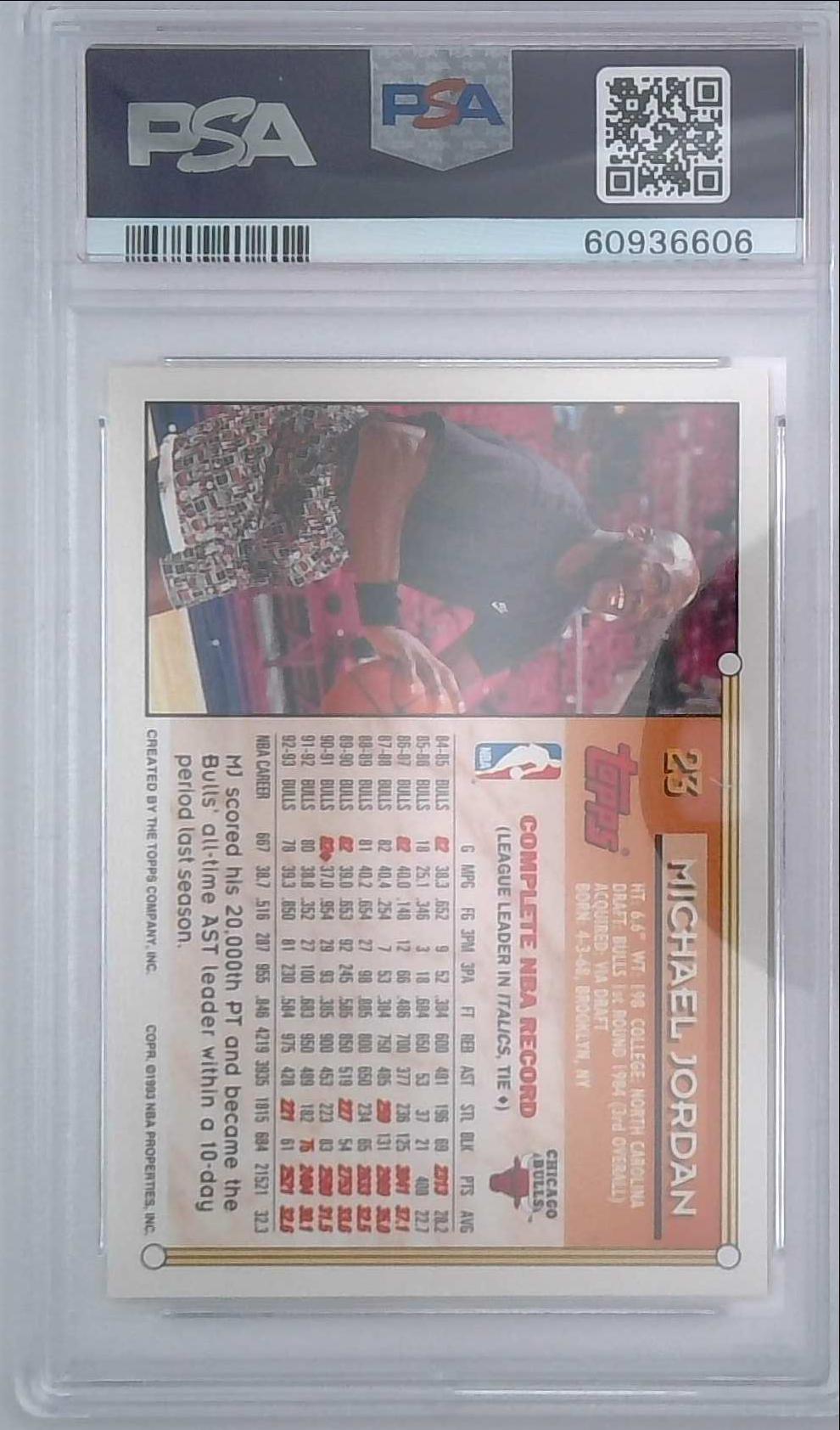 1993-94 Topps Gold Michael Jordan #23 HOF Chicago Bulls PSA 9