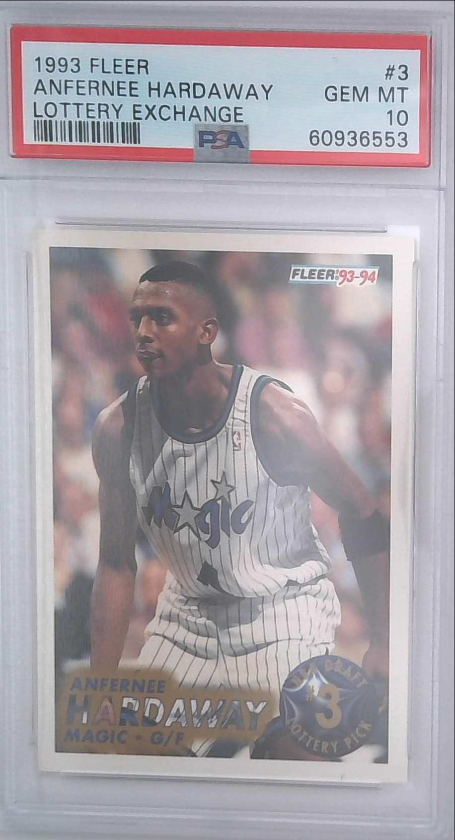 1993 FLEER ANFERNEE "PENNY" HARDAWAY LOTTERY EXCHANGE PSA 10 Magic