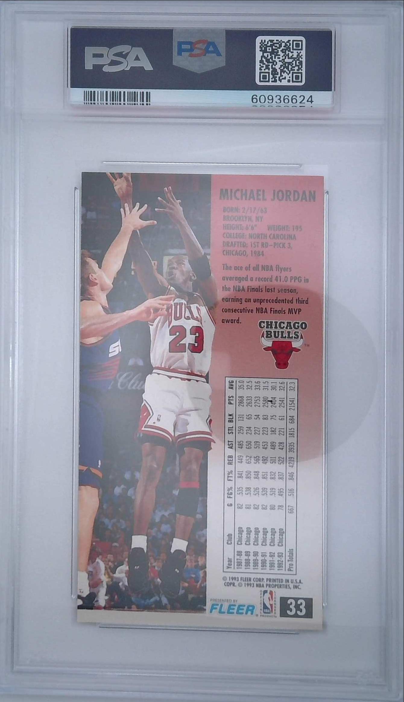 1993 Fleer Jam Session Michael Jordan #33 PSA 6 Bulls