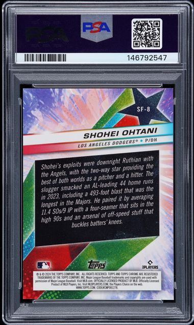 2024 TOPPS CHROME COSMIC SHOHEI OHTANI STARFRACTOR-RED FLARE /5 PSA 10