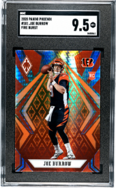 JOE BURROW 2020 PANINI PHOENIX FIRE BURST SGC 9.5 ROOKIE RC #101