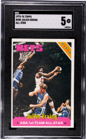 1975-76 Topps Julius Erving #300 ALL-STAR SGC 5 New York Nets