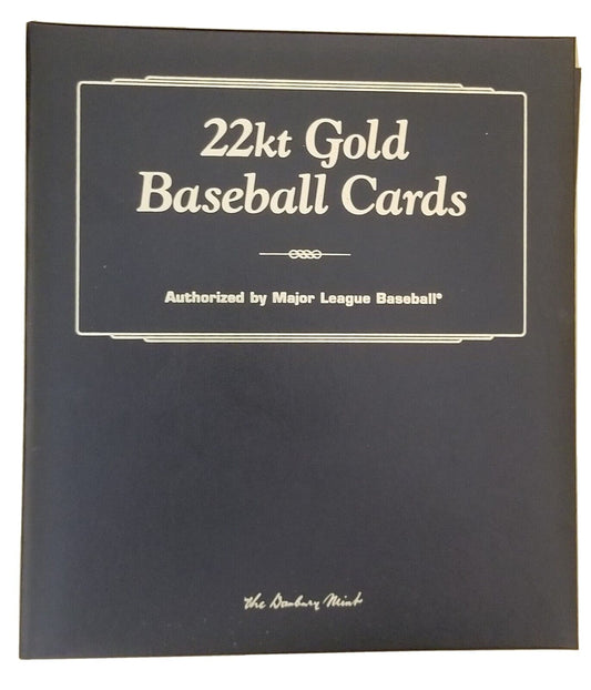 1996 Danbury Mint Cooperstown Collection 22kt Gold Baseball Card Set w/Binder