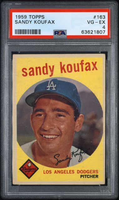1959 Topps SANDY KOUFAX #163 PSA 4 Los Angeles Dodgers HOF