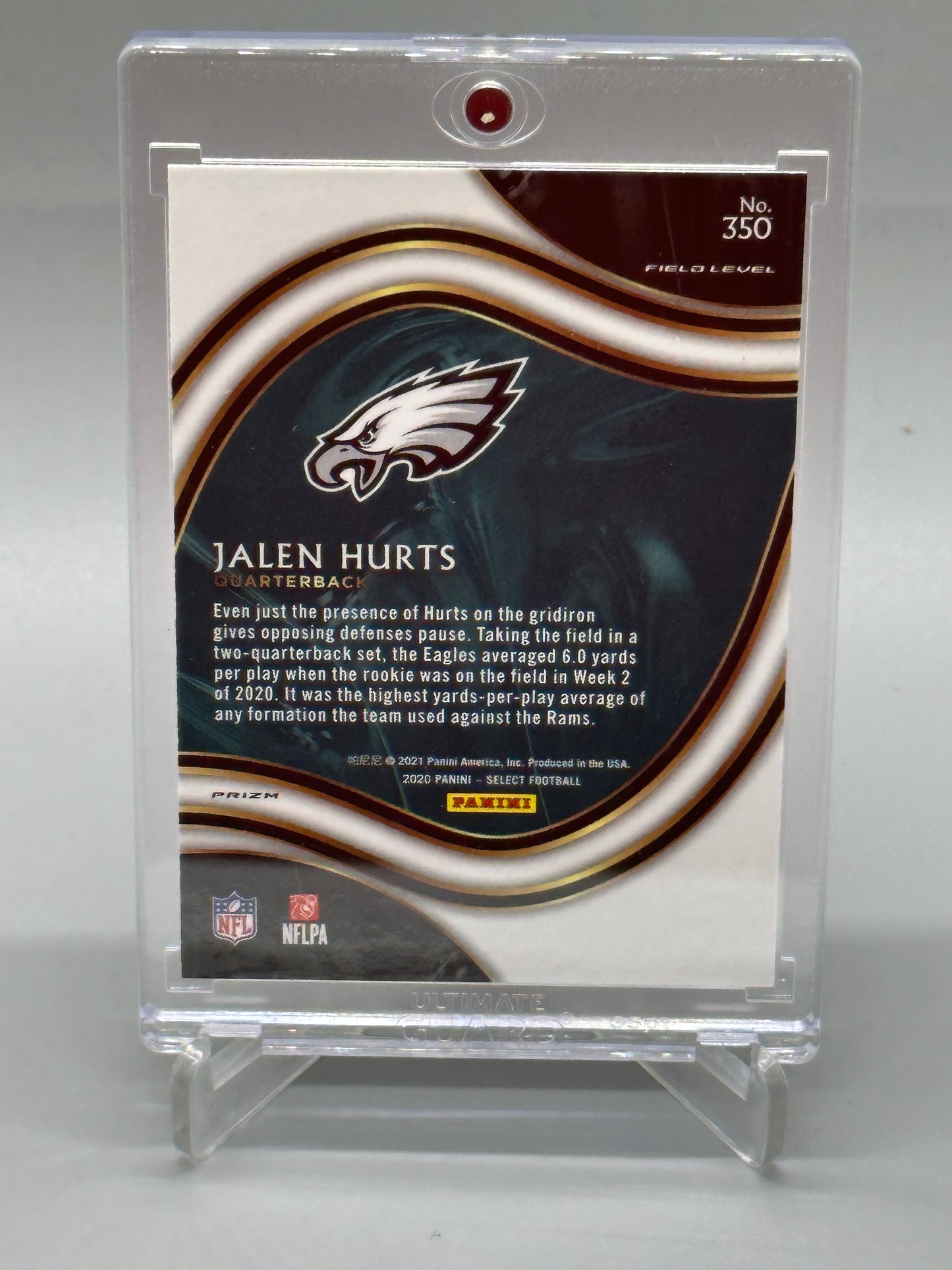 2020 Select Jalen Hurts Rookie Silver Field Level