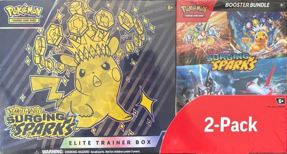Costco Pokémon Surging Sparks 2-Pack Trainer Box and Booster Bundle