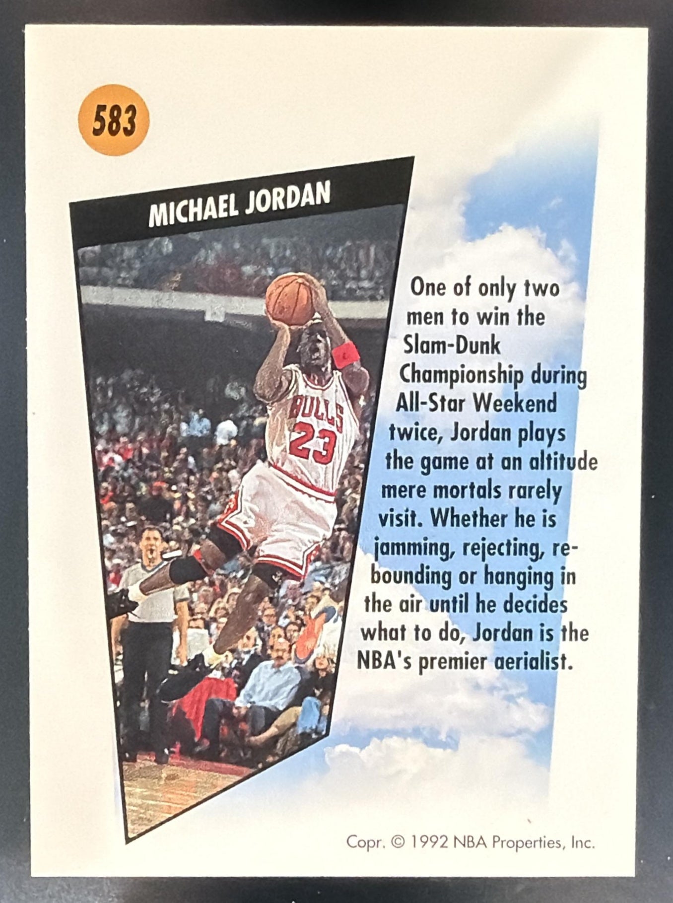 1991-92 Skybox Michael Jordan #583 Bulls — back