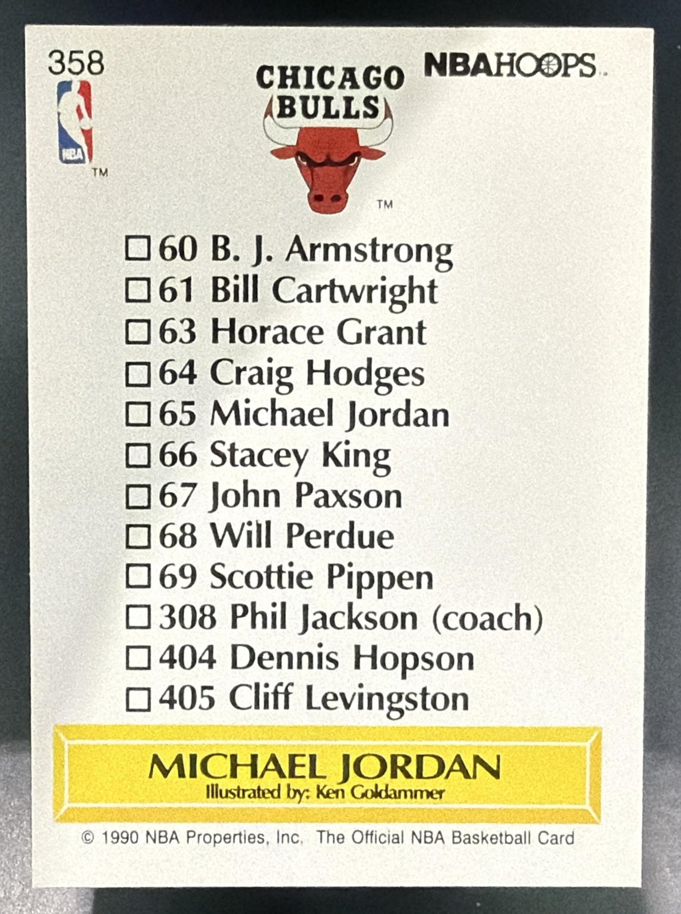 1990-91 Hoops Michael Jordan #358 Bulls — back