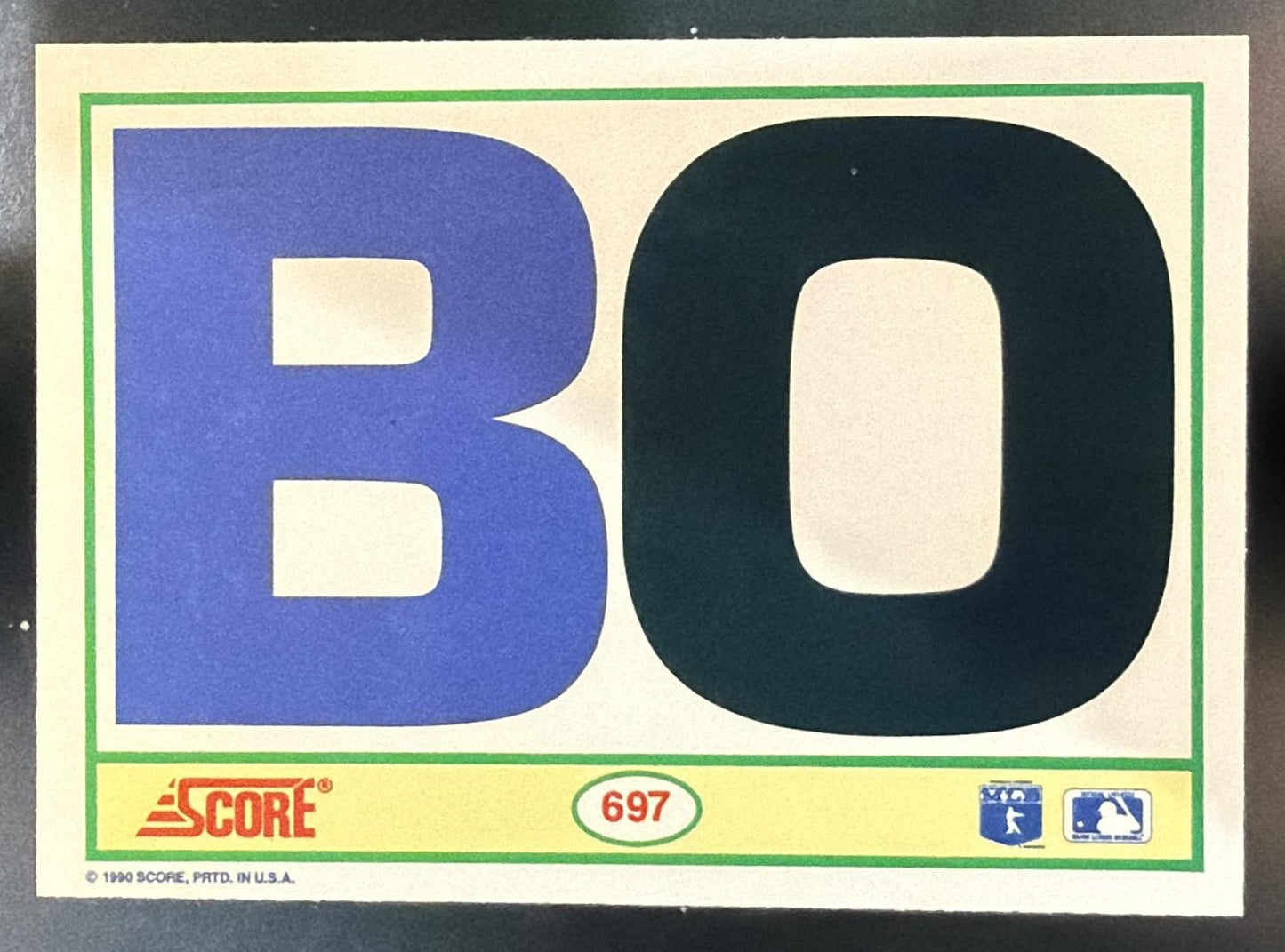 1990 Score BO Jackson #697 — back