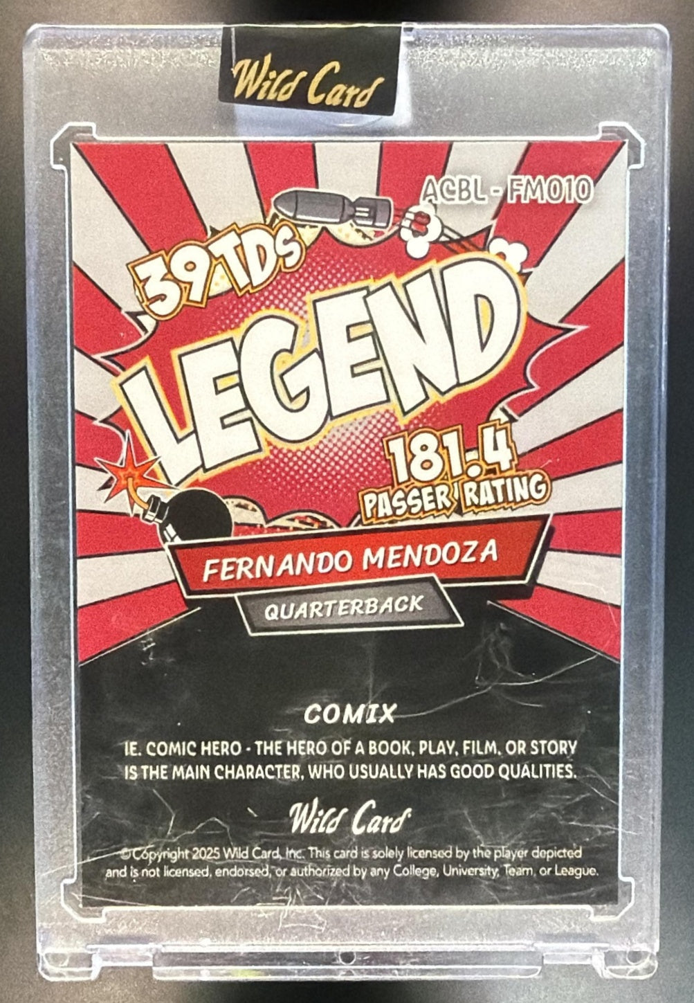 2025 Wild Card Fernando Mendoza Legend 2/2