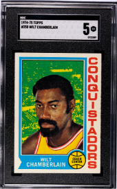 1974 TOPPS #250 WILT CHAMBERLAIN HOF SGC 5