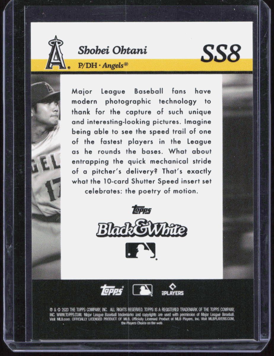 2023 Topps Black & White - Shutter Speed Shohei Ohtani #SS8