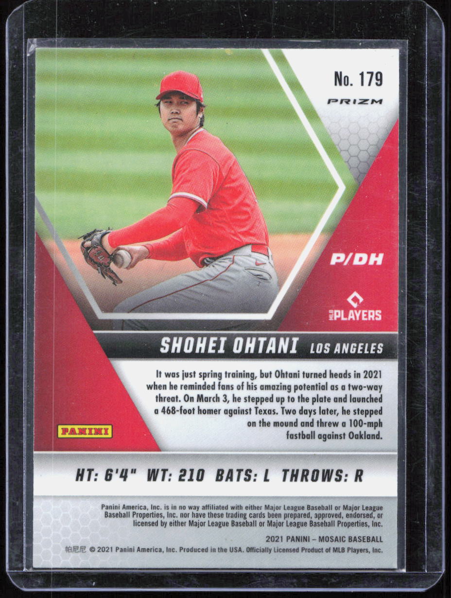 2021 Panini Mosaic SHOHEI OHTANI Angels GREEN