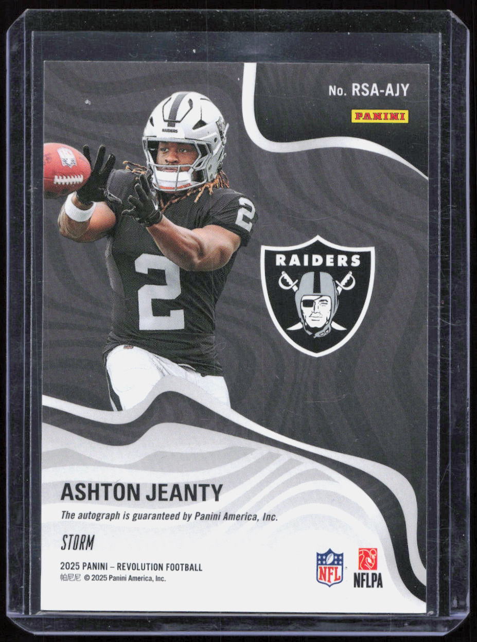 2025 Panini Revolution Ashton Jeanty Rookie Auto Storm Insert #RSA-AJY