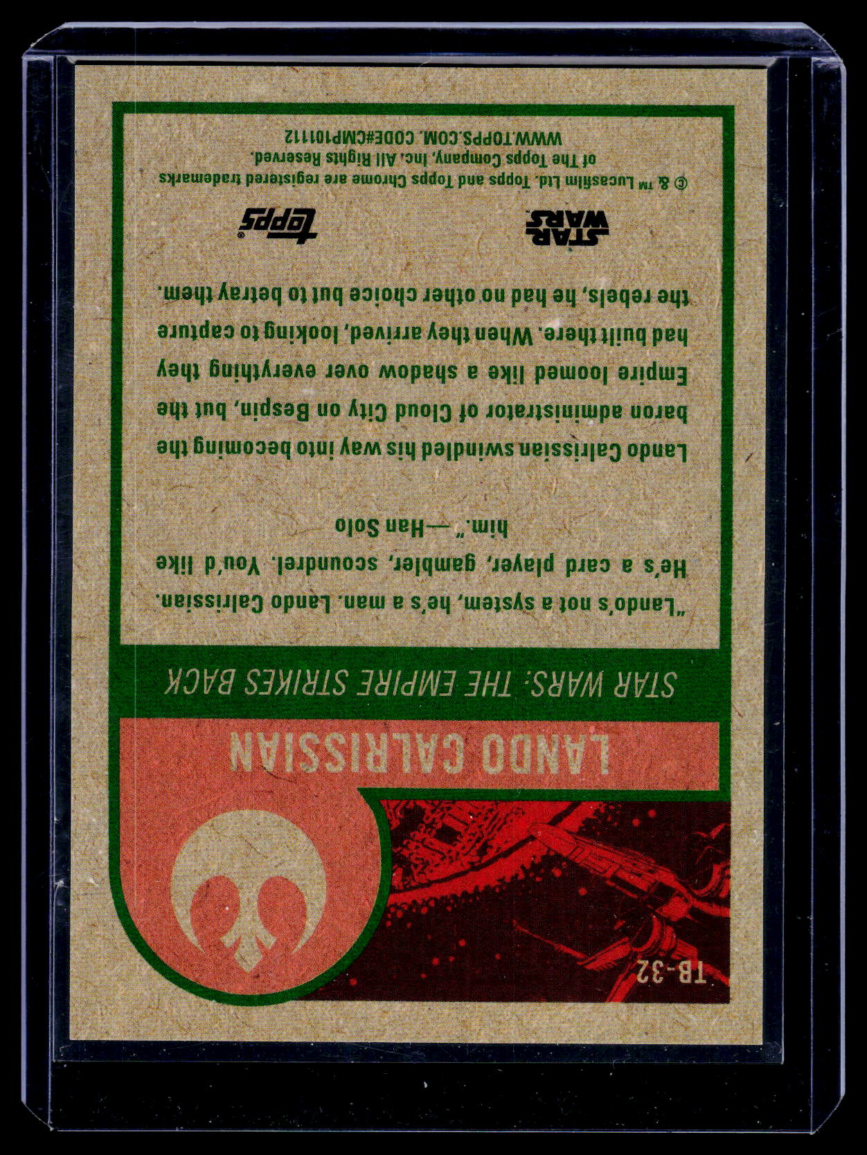 2025 Topps Star Wars Chrome Lando Calrissian TB-32 /75