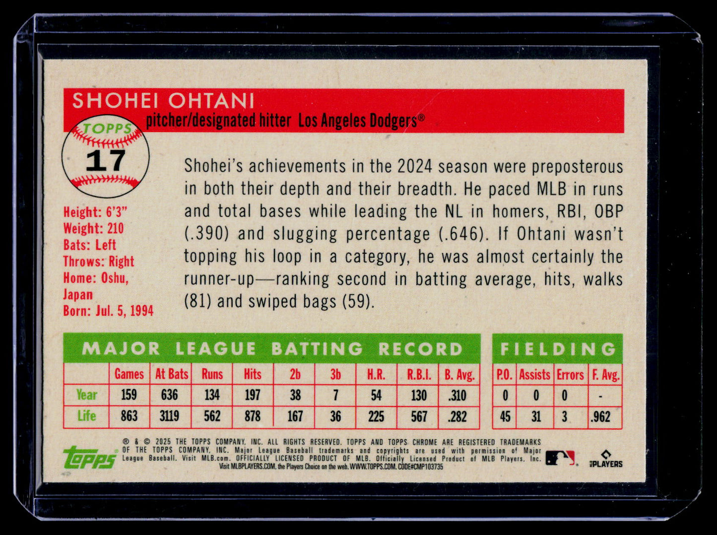 2025 Topps Chrome Platinum Anniversary - Shohei Ohtani Speckle Refractor #/150