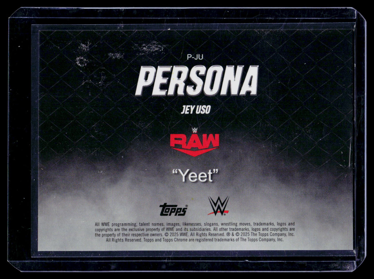 Jey Uso YEET PERSONA REFRACTOR 2025 Topps Chrome WWE Raw #P-JU