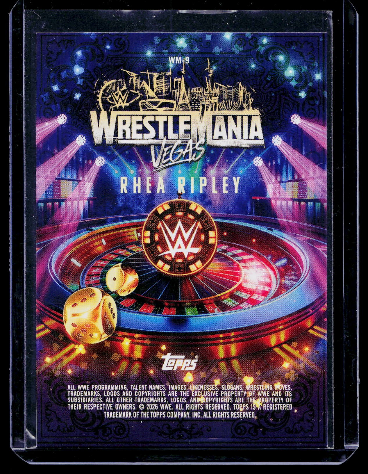 RHEA RIPLEY 2026 WWE Topps Wrestlemania 42 WWE World Exclusive #WM-9