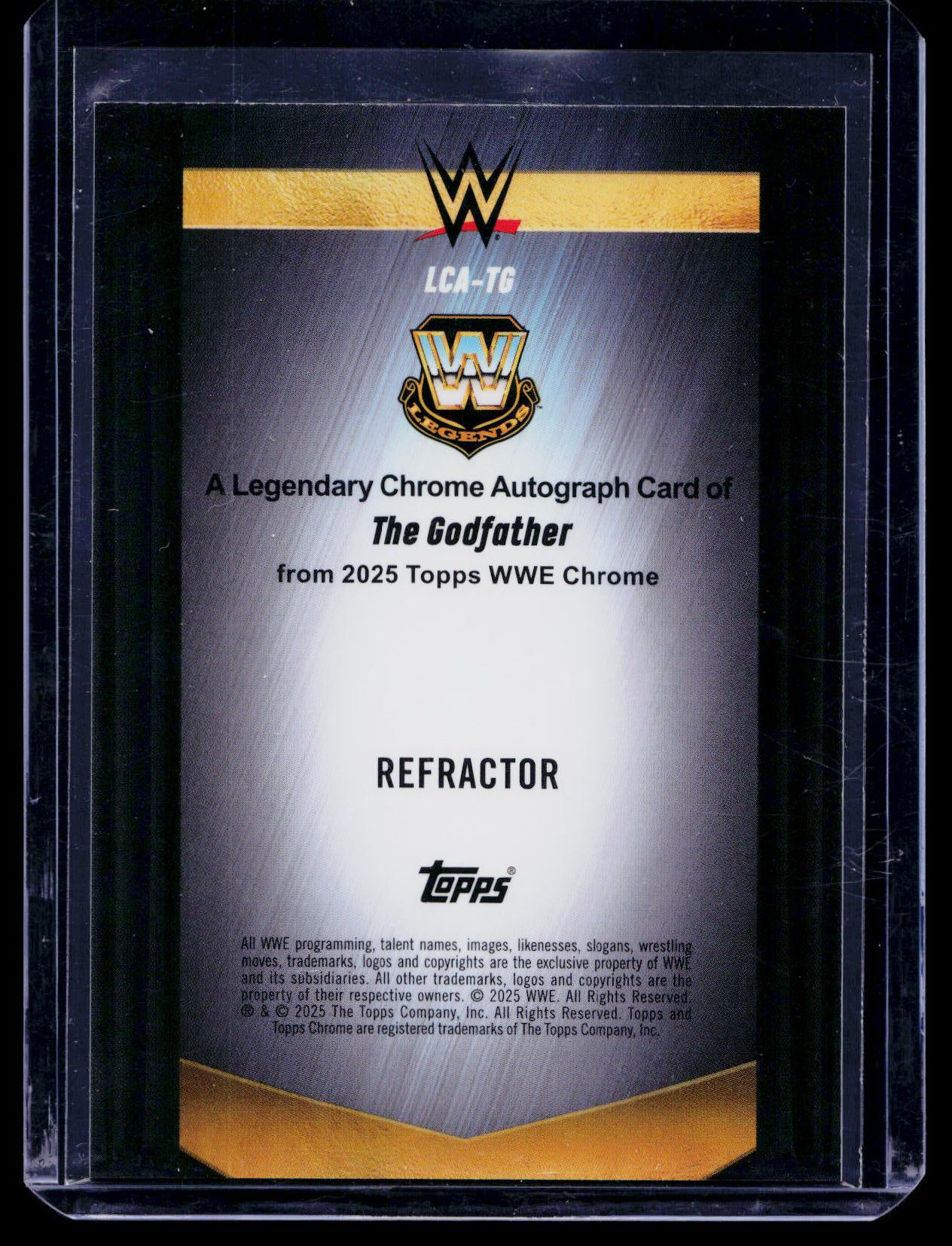 Topps 2025 Chrome WWE The Godfather Legendary Chrome Auto Refractor /175