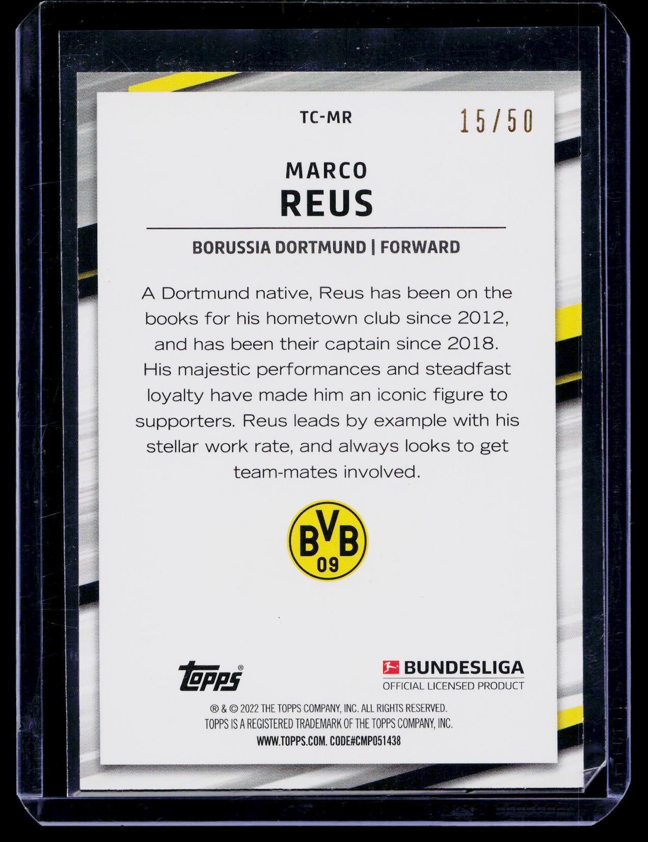 2021-22 Topps Bundesliga Marco Reus Gold /50