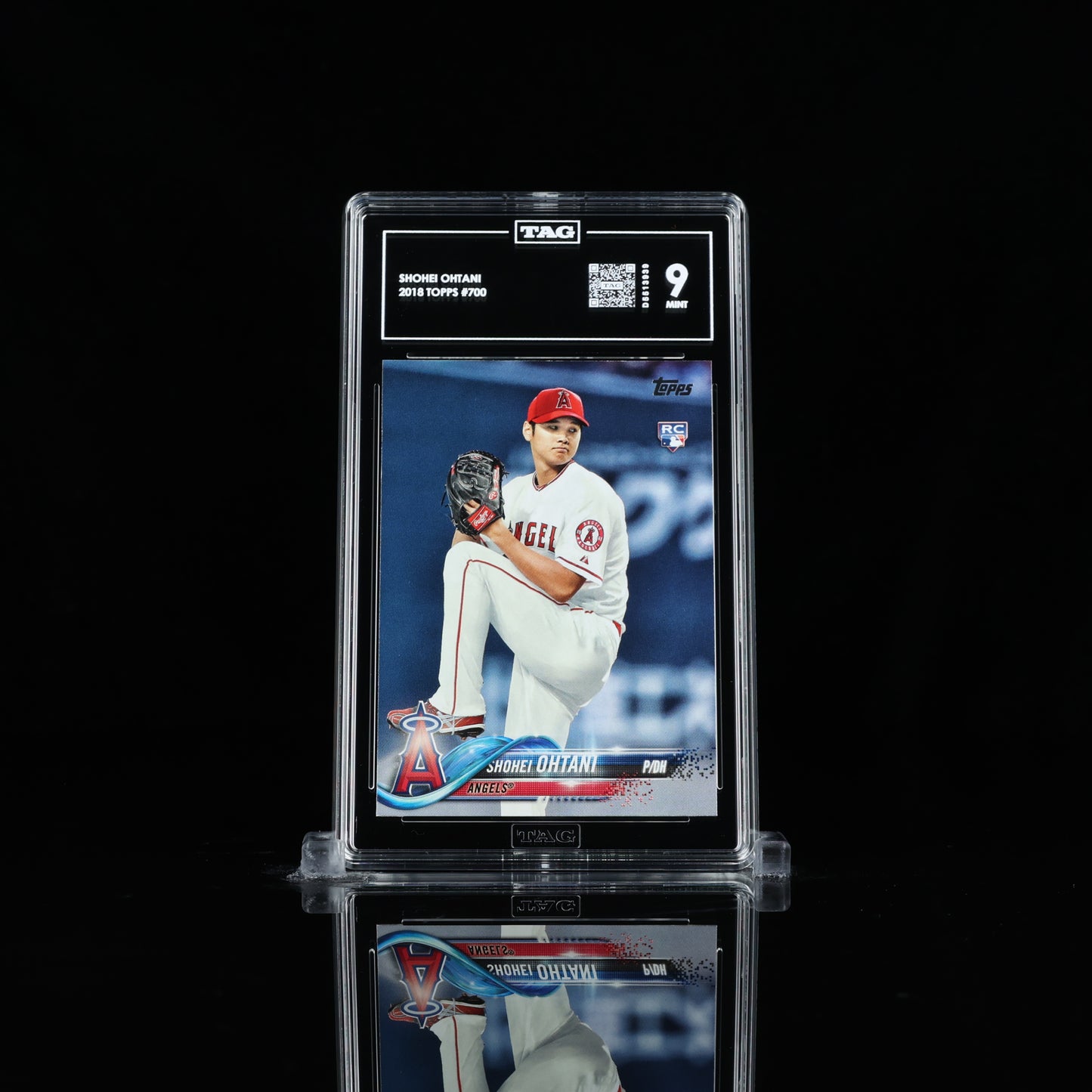 2018 Topps Shohei Ohtani Rookie RC- Pitching-Card # 700 -TAG 9 Dodgers