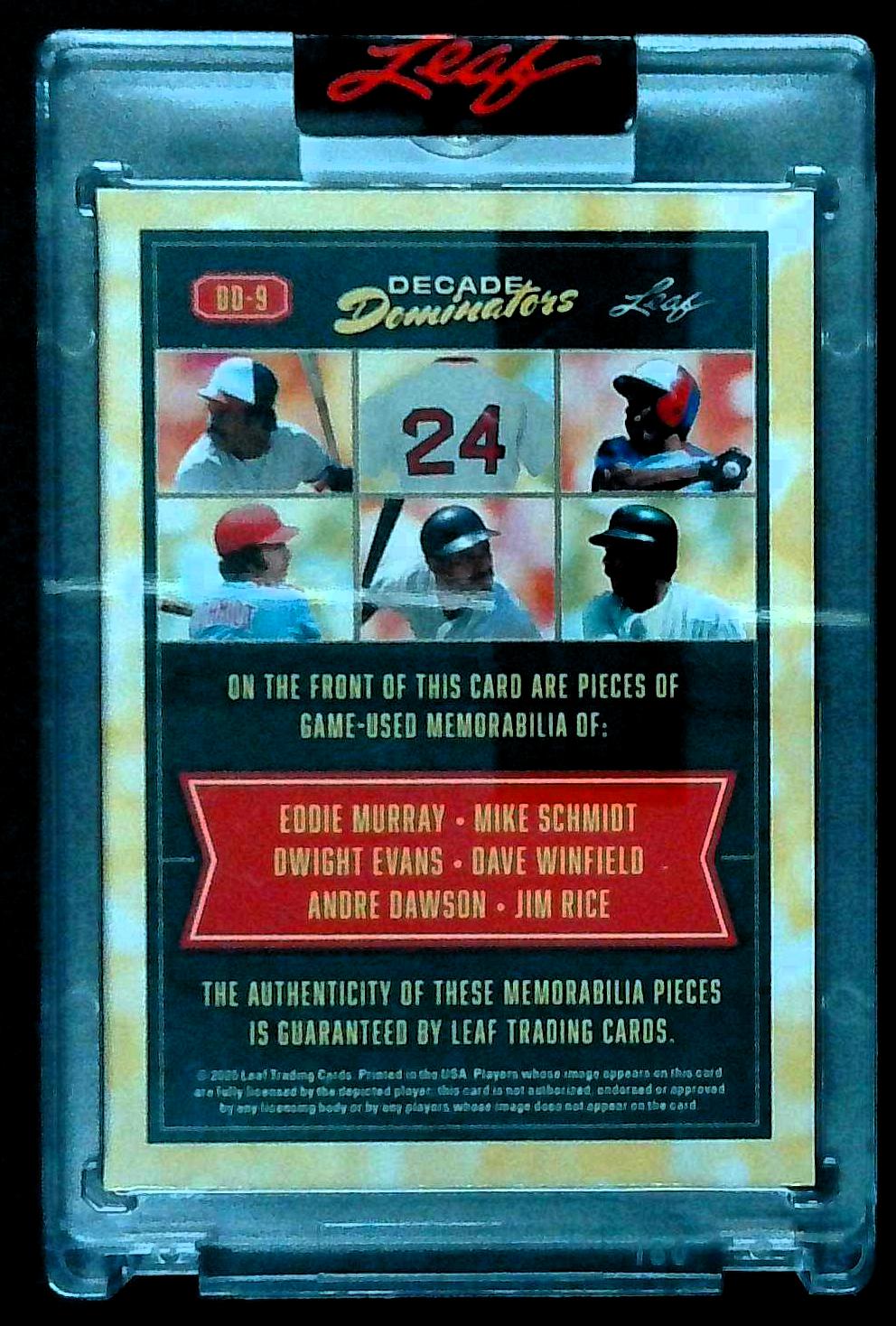 Mike Schmidt Eddie Murray 2025 Leaf Seasons In The Sun Decade Of Dominators 5/6