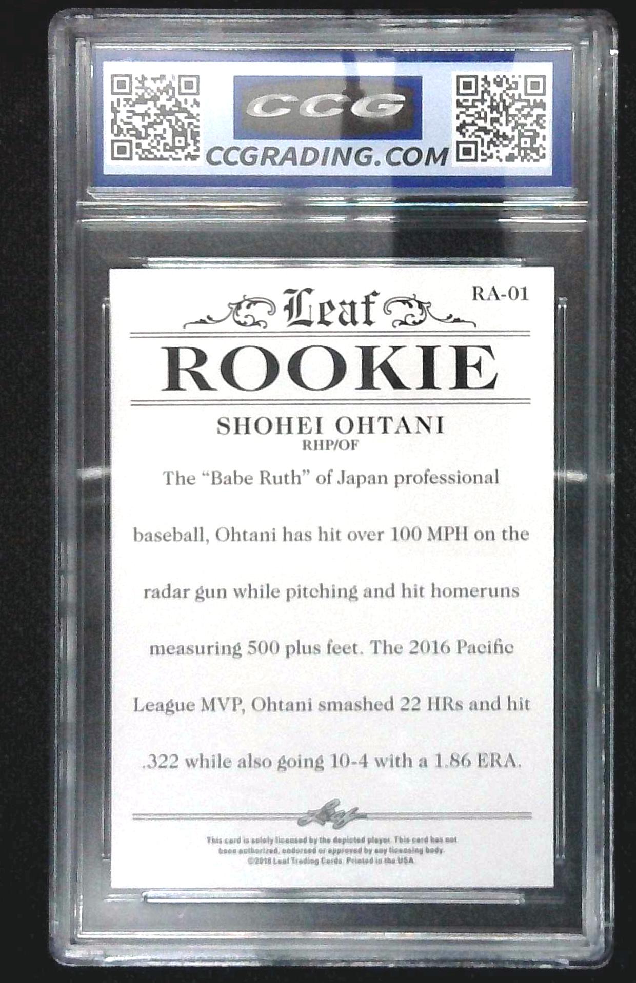 2018 Leaf Rookie Shohei Ohtani CCG 10