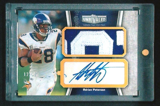 2010 Topps Unrivaled Adrian Peterson Patch Relic Auto /15