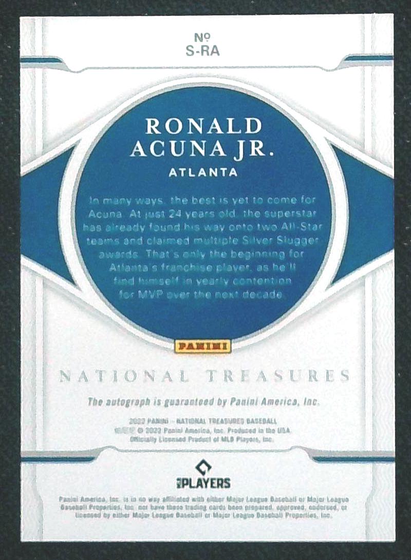 2022 Panini National Treasures Ronald Acuna Jr. Auto /99