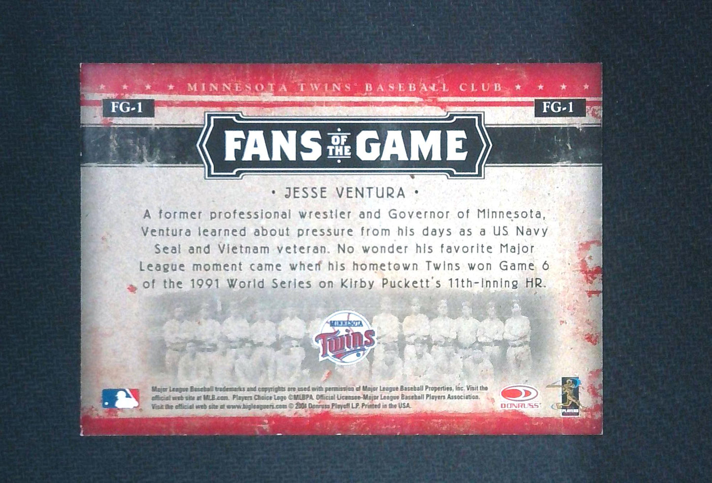 2025 Donruss Fans Of The Game Jesse Ventura Auto