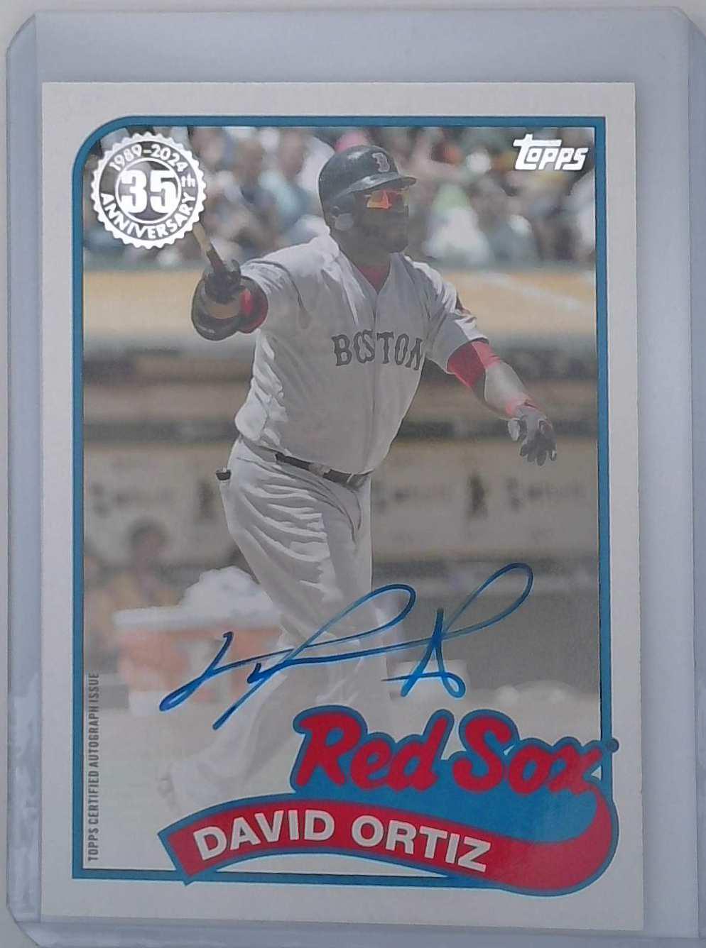 2024 Topps Series 1 David Ortiz #89BA-DO Autograph On Card Auto Red Sox