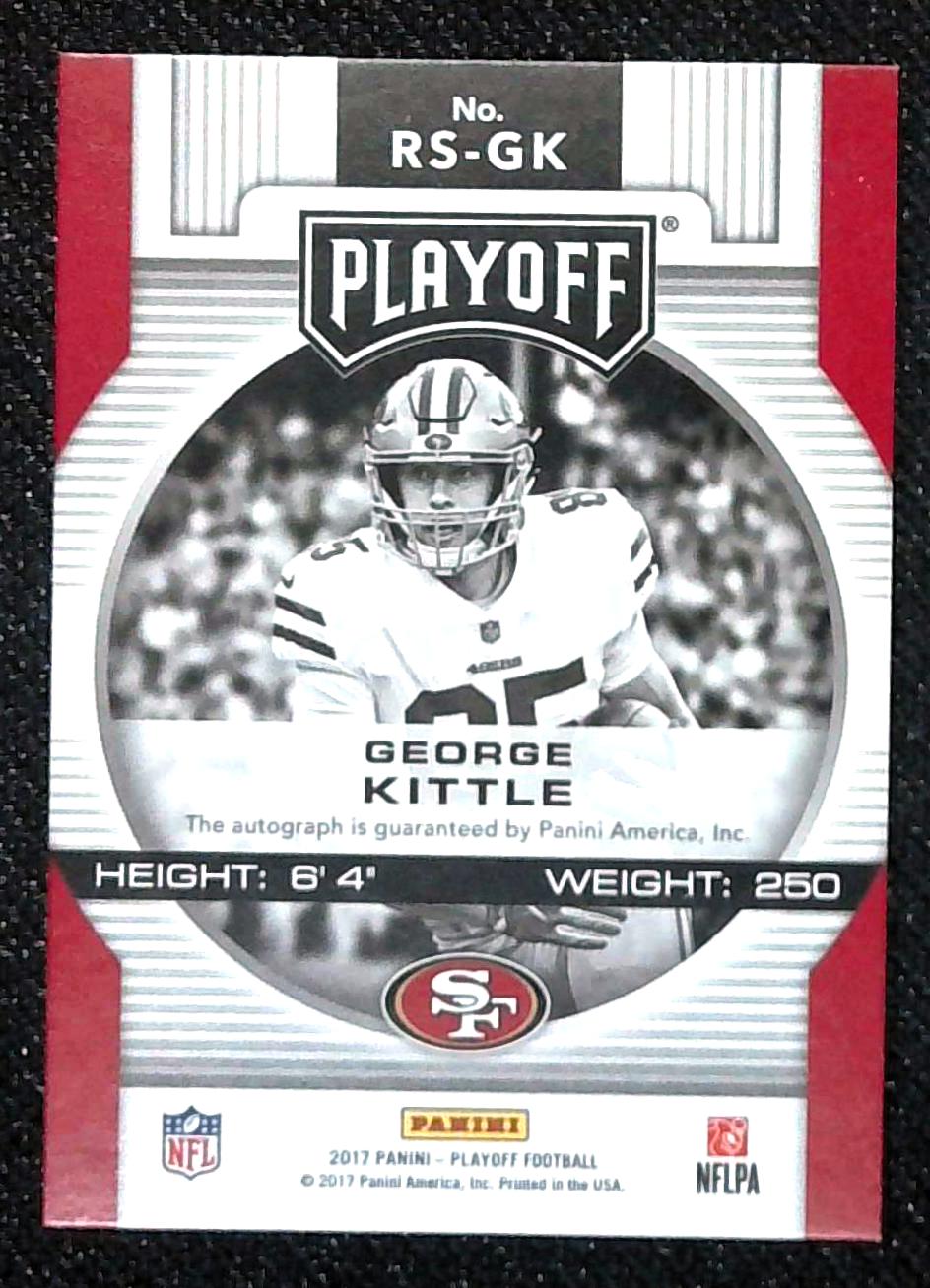 2017 Playoff George Kittle Kickoff Rookie Auto /99