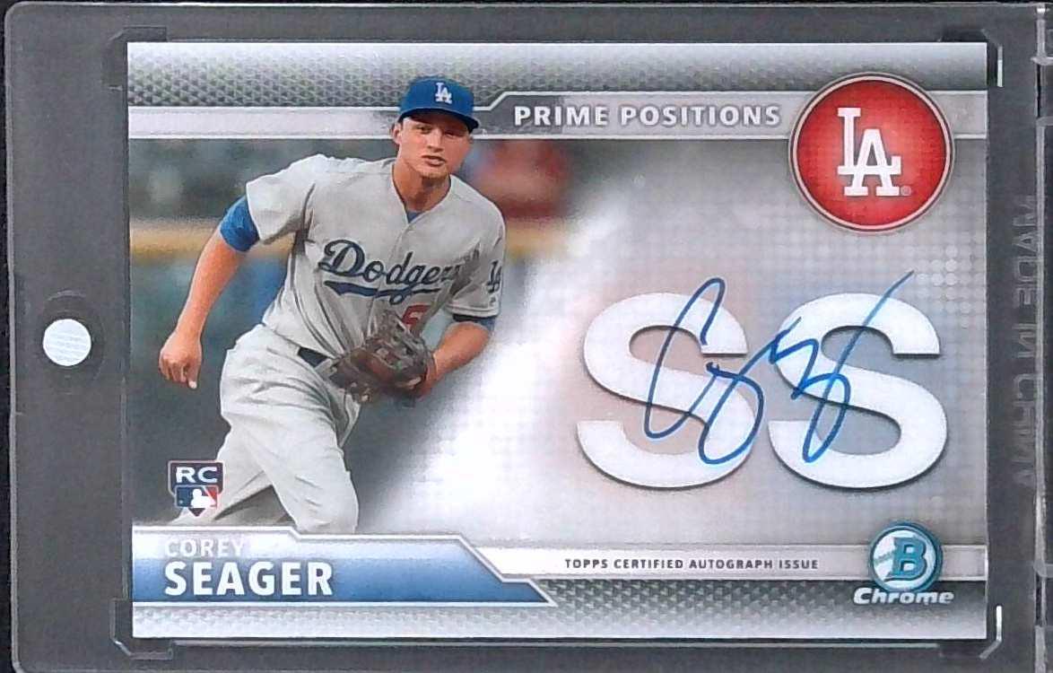 2016 Bowman Chrome Prime Positions Corey Seager Rookie Auto /250 Dodgers