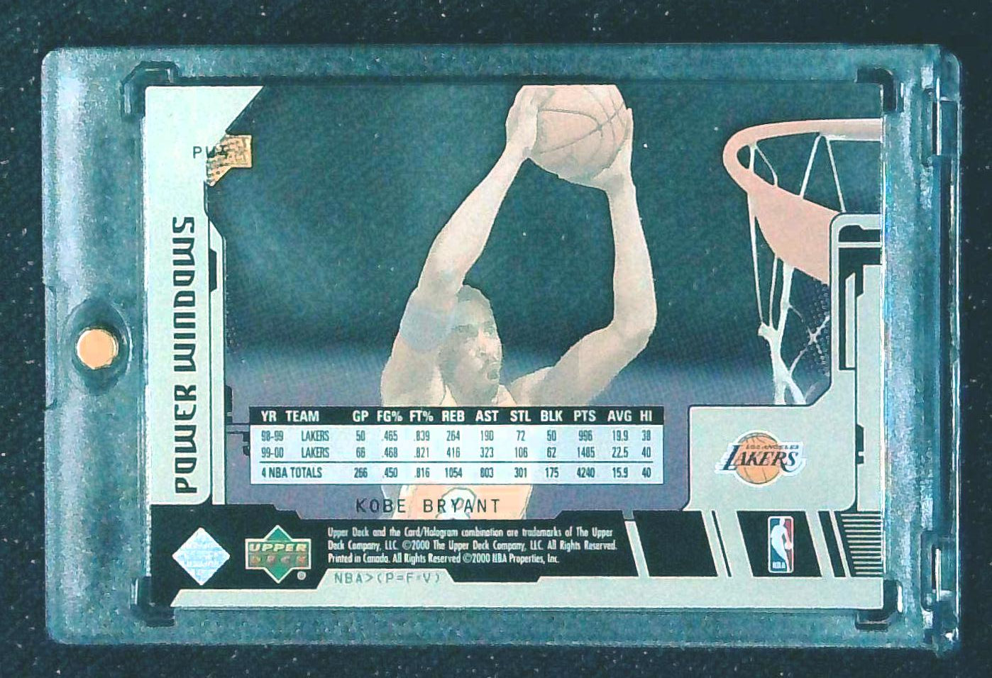 2000 Upper Deck Slam - Power Windows Kobe Bryant #PW4