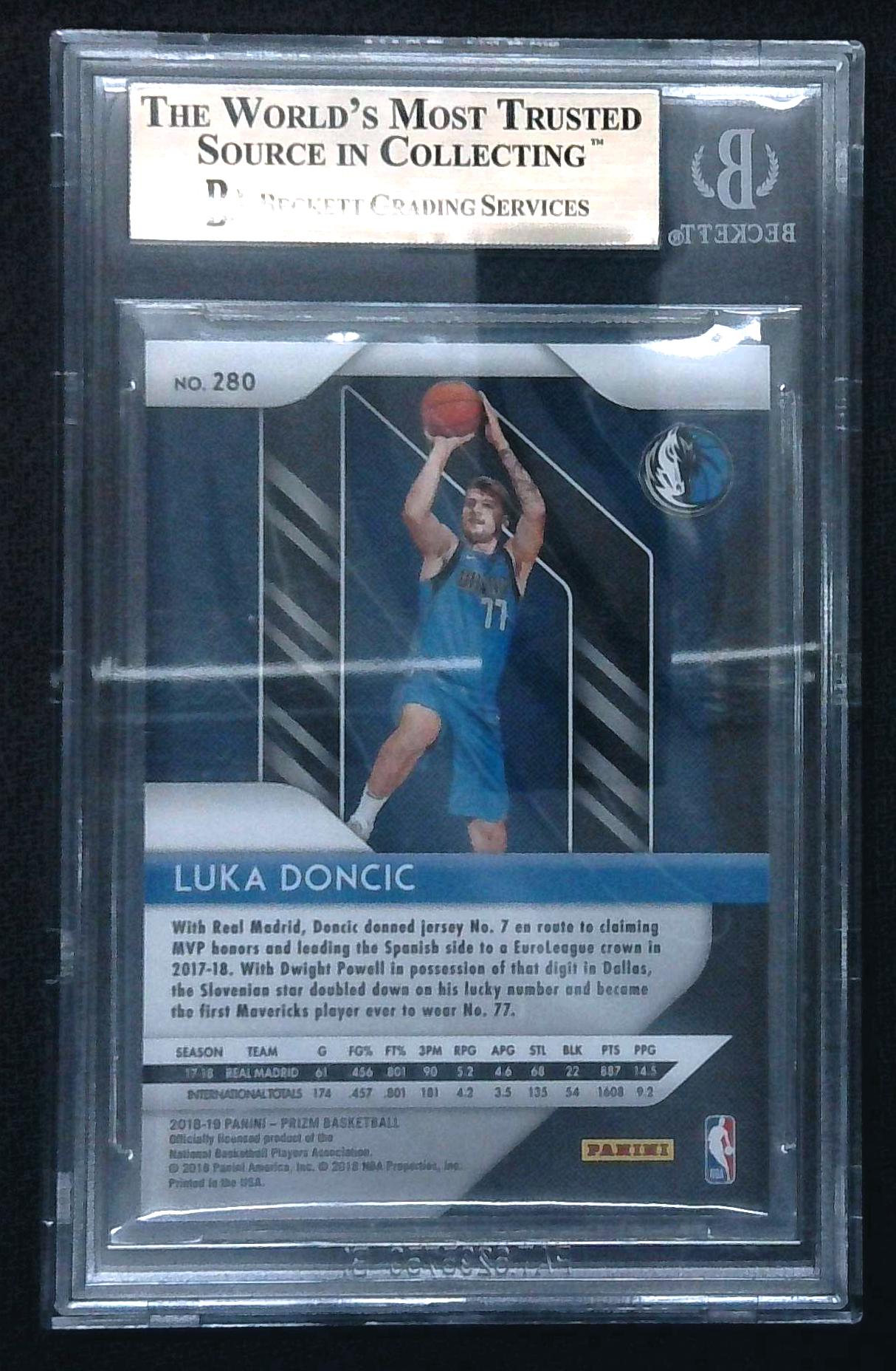 Luka Doncic 2018-19 Panini Prizm #280 Rookie BGS 9.5