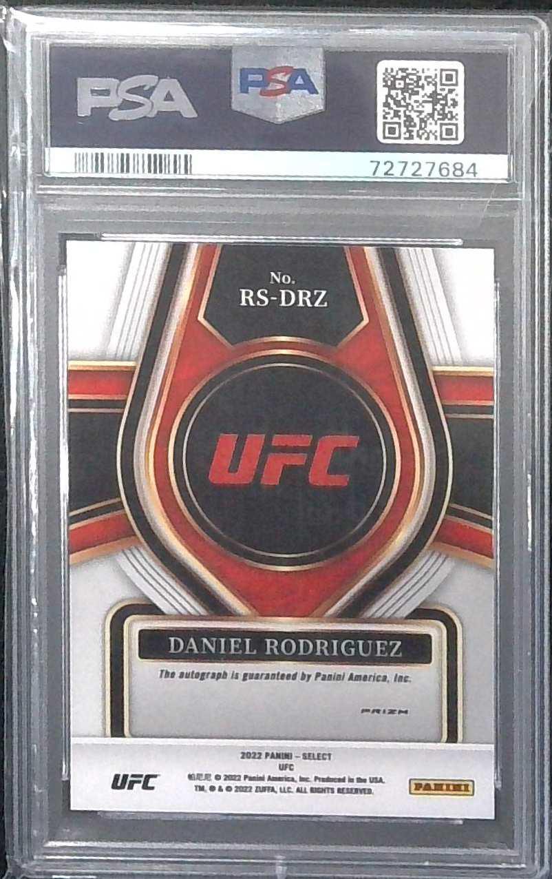 2022 Daniel Rodriguez Panini Select UFC Rookie Auto Flash PSA 8