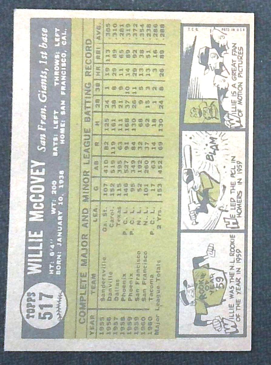 1961 Topps Willie McCovey