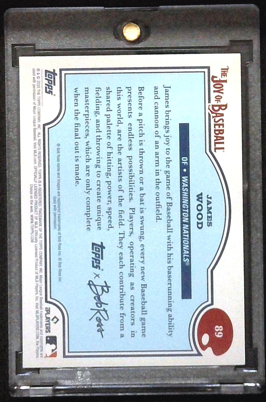 2025 Topps x Bob Ross The Joy of Baseball James Wood RC /50 Prussian Blue #89