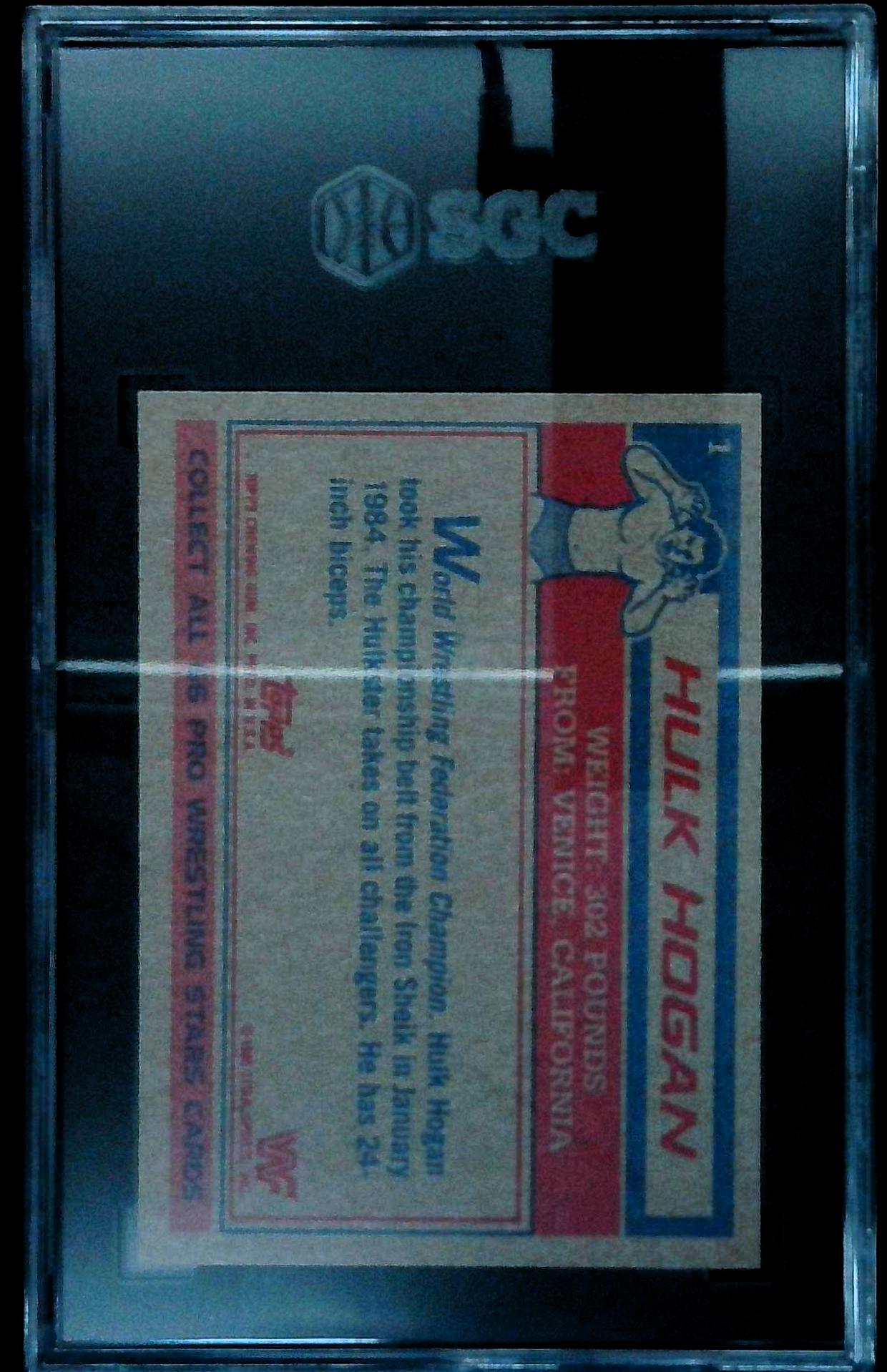 1985 Topps WWE Hulk Hogan #1 SGC 8