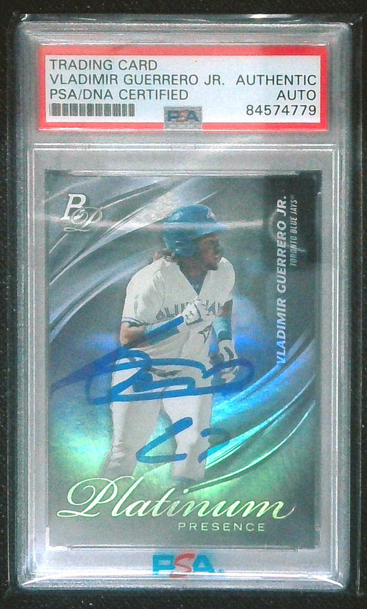Vladimir Guerrero Jr Signed 2019 Bowman Platinum PSA/DNA AUTO