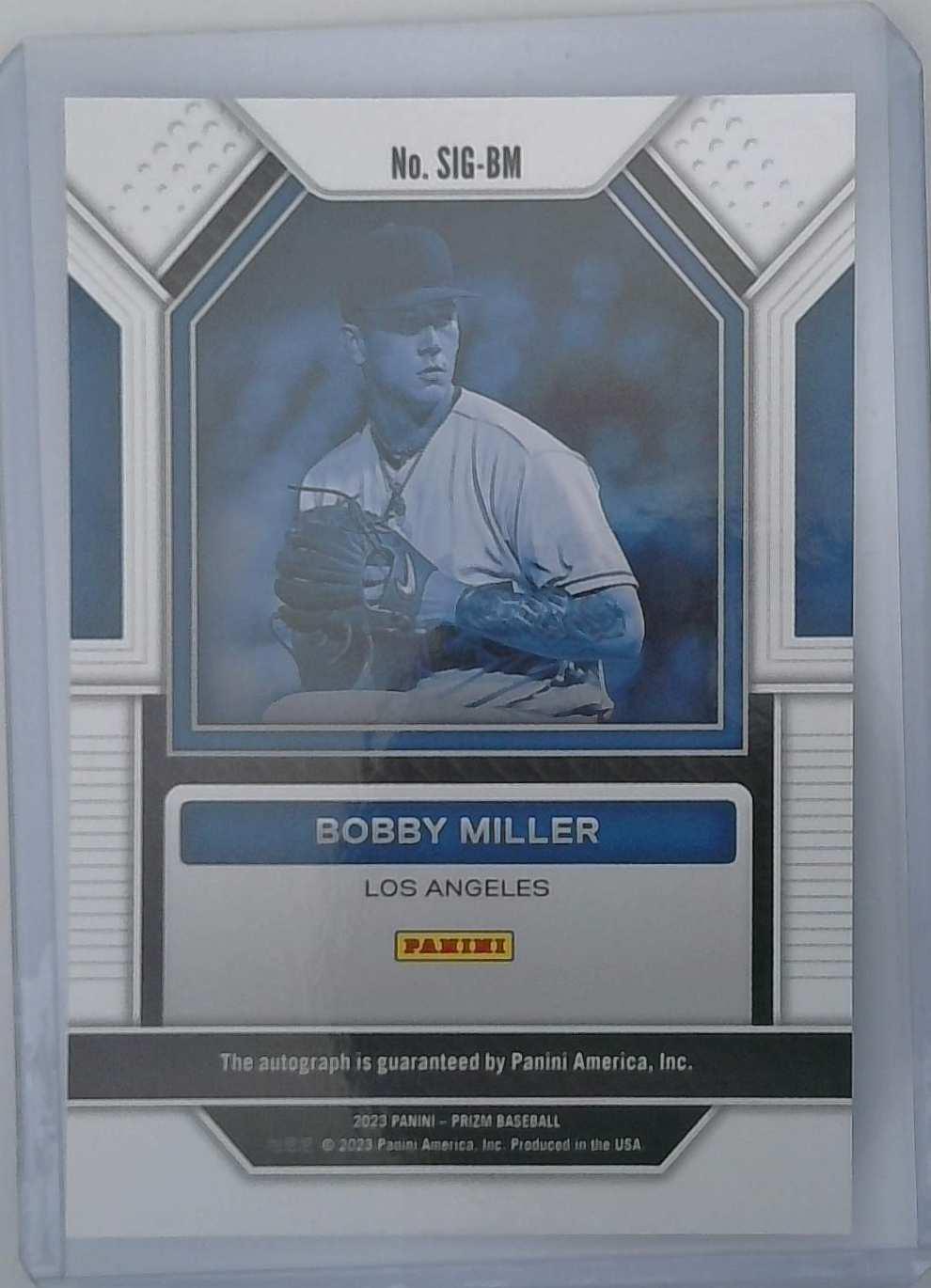 Bobby Miller (RC) (Dodgers) - 2023 Panini Prizm Signatures, Silver Auto #SIG-BM