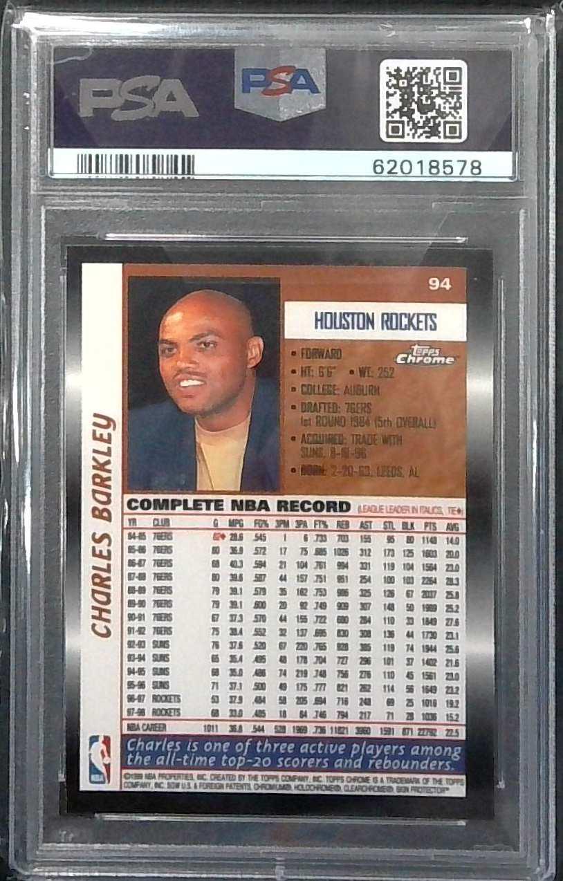 1998 Topps Chrome Charles Barkley #94 PSA 8