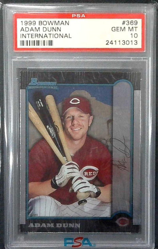 1999 Bowman Chrome #369 ADAM DUNN PSA 10 GEM MINT Rookie RC