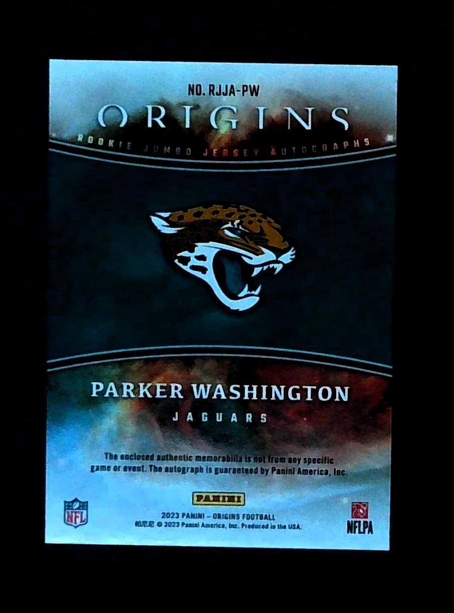 2023 Panini Origins Parker Washington RPA Rookie Auto /99 Jaguars