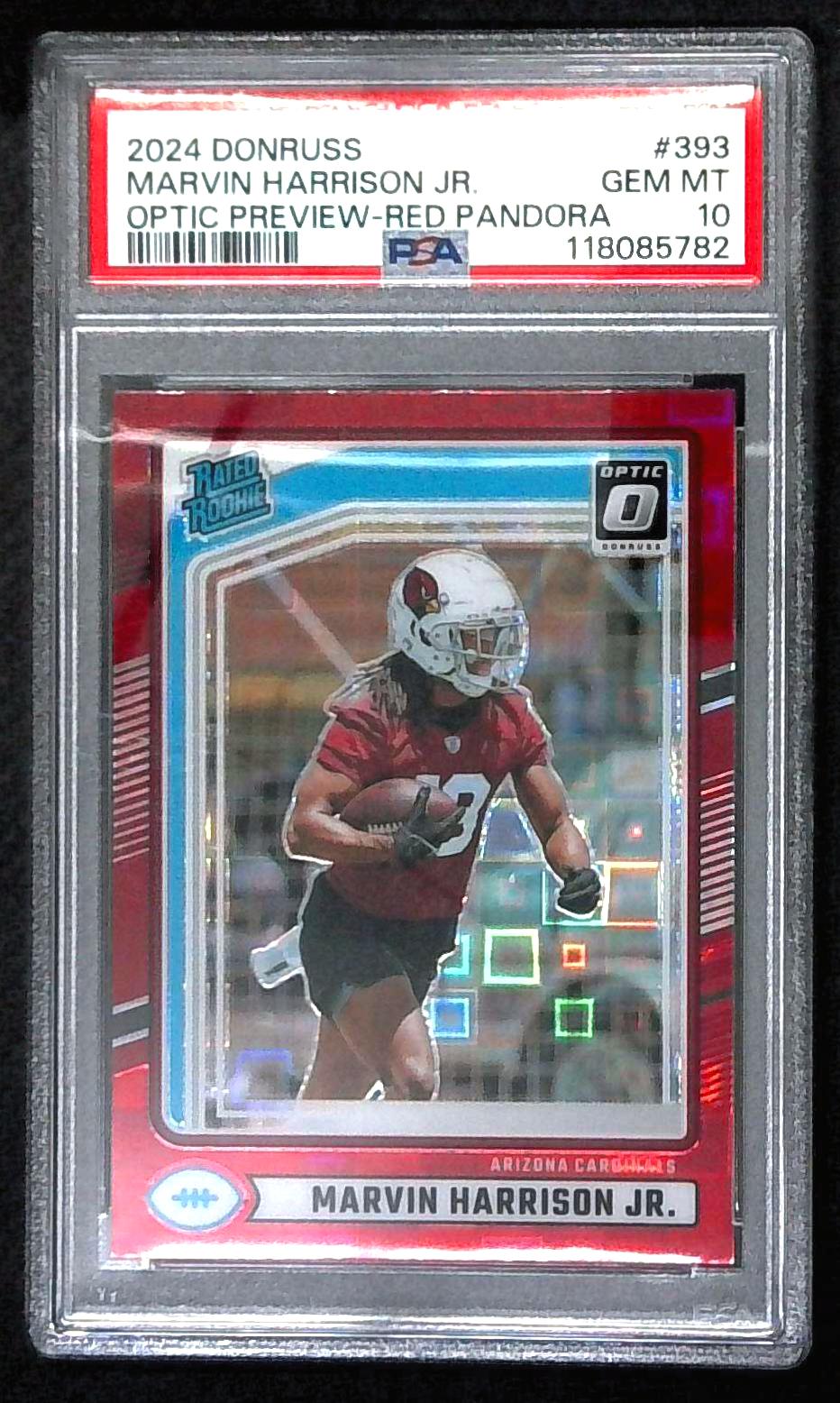 2024 Donruss Optic Preview Red Pandora Marvin Harrison Jr. PSA 10