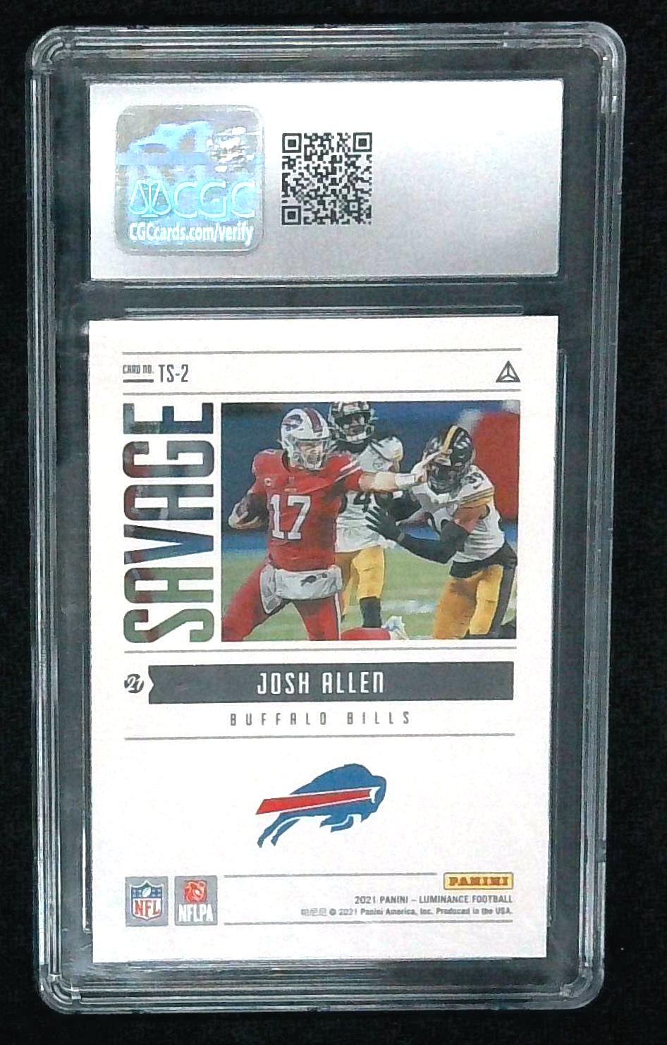 2021 Panini Luminance - Savage Josh Allen #TS-2 GCG 10