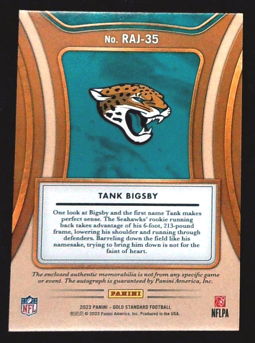2023 Gold Standard Tank Bigsby RPA Rookie Patch Auto /149