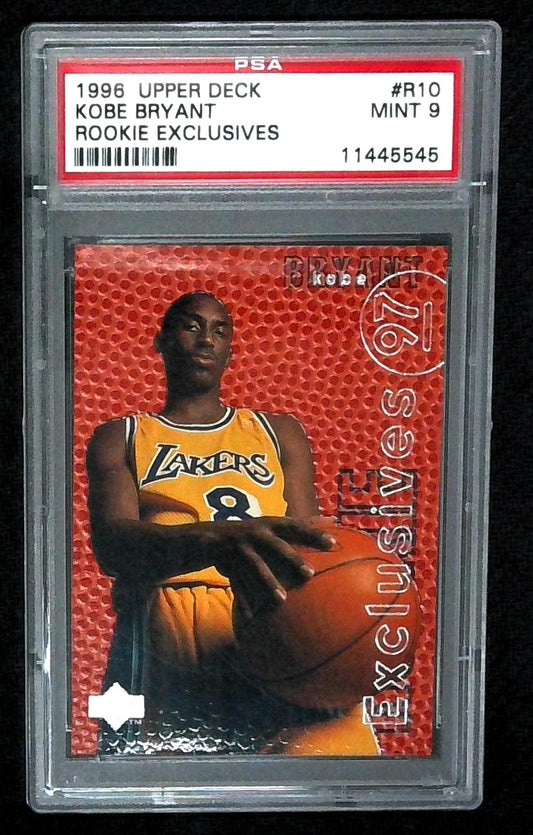 1996 Upper Deck KOBE BRYANT Rookie Exclusives #R10 PSA 9