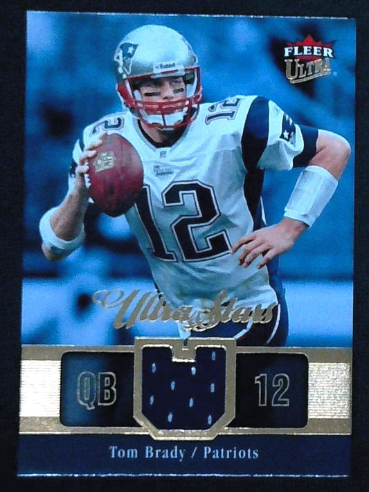 2007 Fleer Ultra Ultra Stars #US-BR Game Used Jersey Tom Brady Patriots