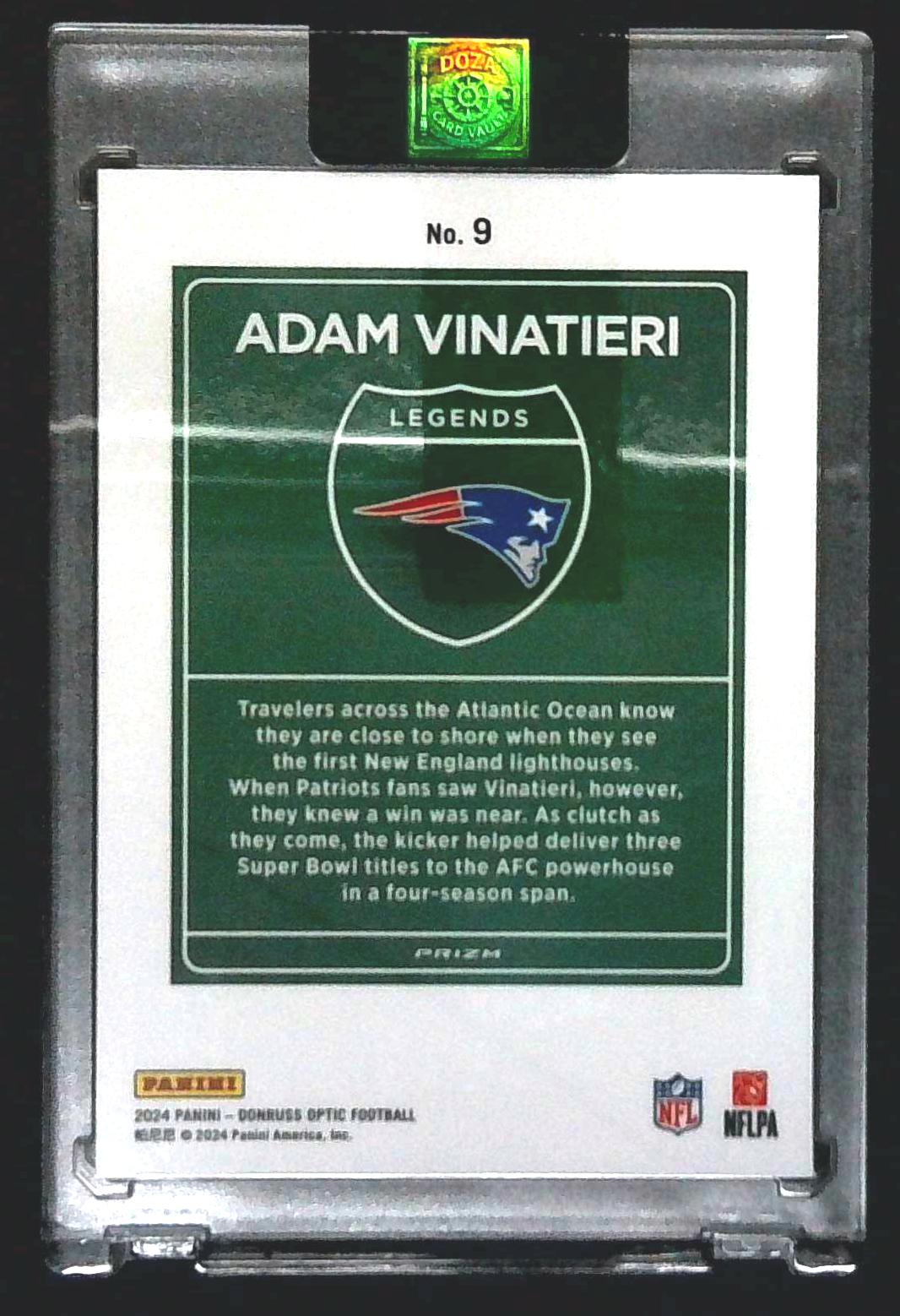 2024 Donruss Optic Adam Vinatieri Downtown Legends